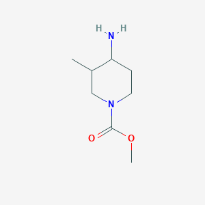 molecular formula C8H16N2O2 B8667618 Methyl 4-amino-3-methylpiperidine-1-carboxylate CAS No. 58859-61-3