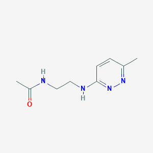 molecular formula C9H14N4O B8667644 N-Acetyl-N'-(6-methyl-3-pyridazinyl)ethylenediamine 
