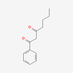 molecular formula C13H16O2 B8667668 1-(Phenyl)-1,3-heptanedione CAS No. 40568-55-6
