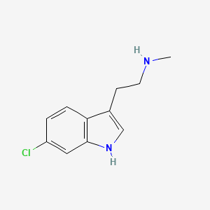 molecular formula C11H13ClN2 B8667675 2-(6-chloro-1H-indol-3-yl)-N-methylethanamine 