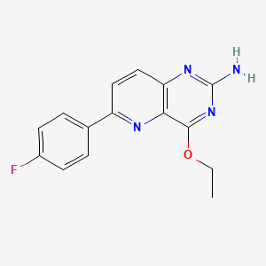 molecular formula C15H13FN4O B8667690 4-Ethoxy-6-(4-fluorophenyl)pyrido[3,2-d]pyrimidin-2-amine CAS No. 897362-24-2