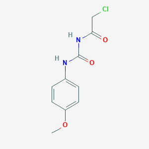 molecular formula C10H11ClN2O3 B086677 2-chloro-N-[(4-methoxyphenyl)carbamoyl]acetamide CAS No. 13558-78-6