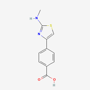 molecular formula C11H10N2O2S B8667719 4-[2-(Methylamino)-1,3-thiazol-4-yl]benzoic acid CAS No. 860344-57-6