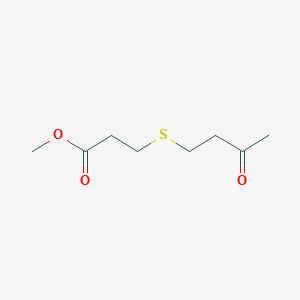 molecular formula C8H14O3S B8667767 Methyl 3-[(3-oxobutyl)thio]propanoate CAS No. 502634-99-3