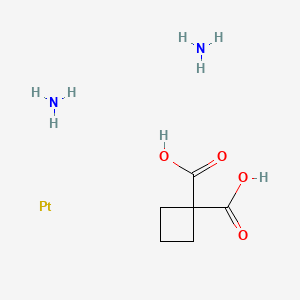 molecular formula C6H14N2O4Pt B8667772 azane;cyclobutane-1,1-dicarboxylic acid;platinum 