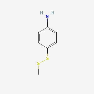 molecular formula C7H9NS2 B8667780 4-Methyldisulfanyl-phenylamine 