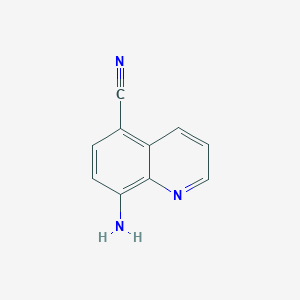 molecular formula C10H7N3 B8667840 8-Aminoquinoline-5-carbonitrile 