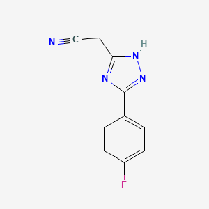 2-(3-(4-Fluorophenyl)-1H-1,2,4-triazol-5-yl)acetonitrile