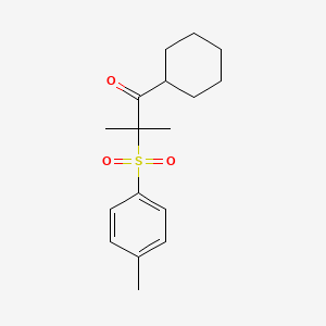 1-Cyclohexyl-2-methyl-2-(4-methylbenzene-1-sulfonyl)propan-1-one