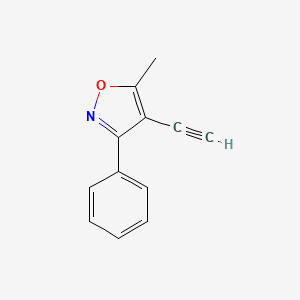molecular formula C12H9NO B8668003 4-Ethynyl-5-methyl-3-phenyl-isoxazole 