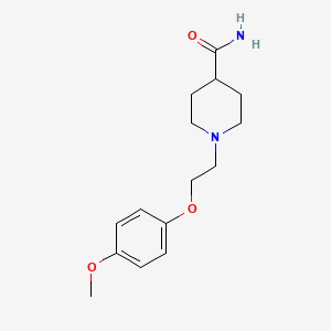 molecular formula C15H22N2O3 B8668011 1-[2-(4-Methoxyphenoxy)ethyl]piperidine-4-carboxamide 