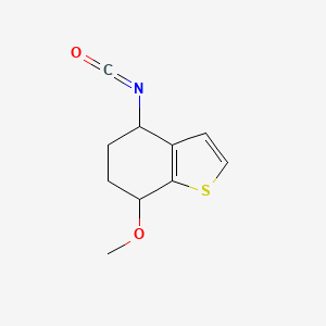molecular formula C10H11NO2S B8668030 4-Isocyanato-7-methoxy-4,5,6,7-tetrahydro-1-benzothiophene CAS No. 62369-88-4