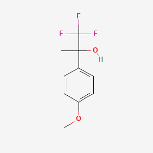 molecular formula C10H11F3O2 B8668038 1,1,1-Trifluoro-2-(4-methoxyphenyl)propan-2-ol 