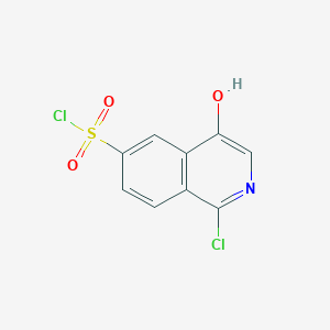 molecular formula C9H5Cl2NO3S B8668052 1-Chloro-4-hydroxyisoquinoline-6-sulfonyl chloride 