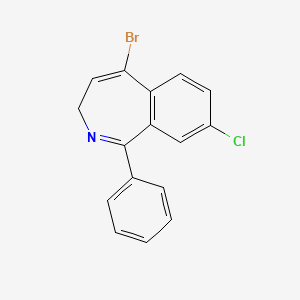 molecular formula C16H11BrClN B8668062 5-Bromo-8-chloro-1-phenyl-3H-2-benzazepine CAS No. 89376-32-9