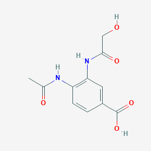 4-(Acetylamino)-3-[(hydroxyacetyl)amino]benzoic acid