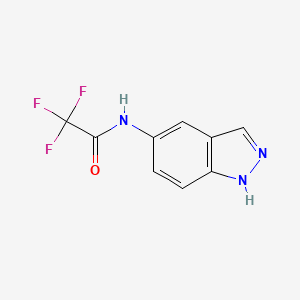 molecular formula C9H6F3N3O B8668205 Acetamide, 2,2,2-trifluoro-N-1H-indazol-5-yl- 