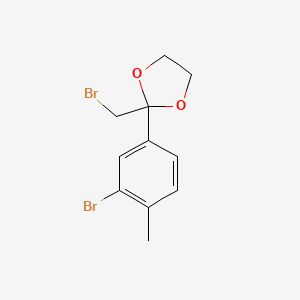 2-(Bromomethyl)-2-(3-bromo-4-methylphenyl)-1,3-dioxolane