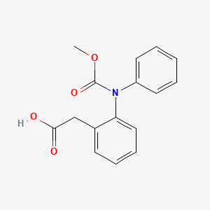 molecular formula C16H15NO4 B8668283 2-[2-(N-methoxycarbonylanilino)phenyl]acetic acid CAS No. 353497-35-5