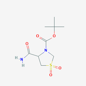 tert-Butyl 4-carbamoyl-1,1-dioxo-1,3-thiazolidine-3-carboxylate