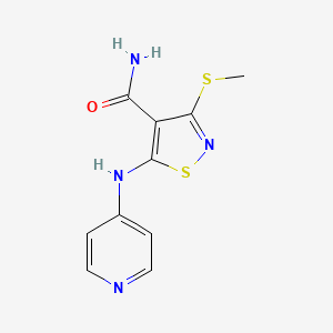 3-(Methylsulfanyl)-5-[(pyridin-4-yl)amino]-1,2-thiazole-4-carboxamide