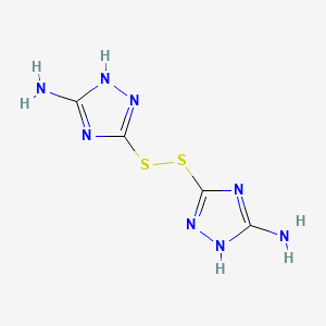 molecular formula C4H6N8S2 B8668488 3-Amino-1,2,4-triazol-5-yl disulfide 