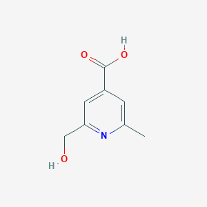 molecular formula C8H9NO3 B8668516 2-Hydroxymethyl-6-methylisonicotinic acid 