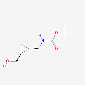 molecular formula C10H19NO3 B8668551 tert-butyl cis-N-[[(1S,2R)-2-(hydroxymethyl)cyclopropyl]methyl]carbamate 