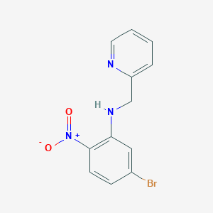 molecular formula C12H10BrN3O2 B8668791 5-bromo-2-nitro-N-(pyridin-2-ylmethyl)aniline 