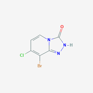 molecular formula C6H3BrClN3O B8668817 8-bromo-7-chloro-[1,2,4]triazolo[4,3-a]pyridin-3(2H)-one CAS No. 917969-31-4