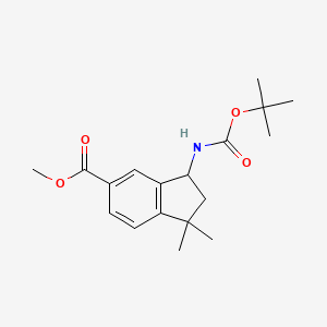 methyl 3-(tert-butoxycarbonylamino)-1,1-dimethyl-2,3-dihydro-1H-indene-5-carboxylate