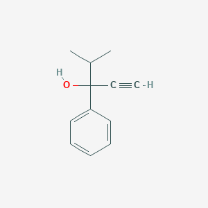 molecular formula C12H14O B8668849 3-Hydroxy-4-methyl-3-phenyl-1-pentyne 