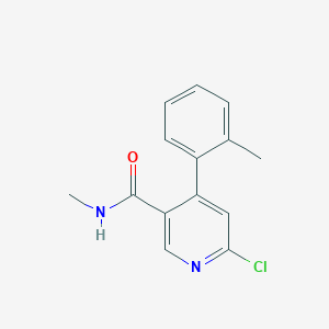 molecular formula C14H13ClN2O B8668895 6-chloro-N-methyl-4-o-tolyl-nicotinamide 