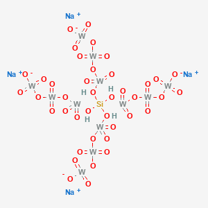 molecular formula H4Na4O40SiW12 B086690 Sodium silicotungstate CAS No. 12027-47-3