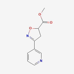 Methyl 3-(pyridin-3-yl)-4,5-dihydro-1,2-oxazole-5-carboxylate