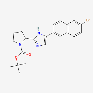 2-[5-(6-Bromo-naphthalen-2-yl)-1H-imidazol-2-yl]-pyrrolidine-1-carboxylic acid tert-butyl ester
