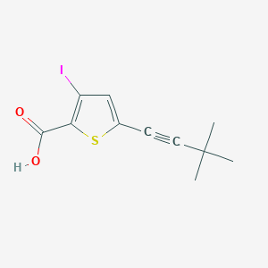 5-(3,3-Dimethylbut-1-ynyl)-3-iodothiophene-2-carboxylic acid
