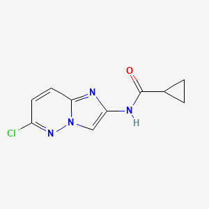molecular formula C10H9ClN4O B8669178 N-(6-chloroimidazo[1,2-b]pyridazin-2-yl)cyclopropanecarboxamide 