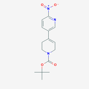 molecular formula C15H19N3O4 B8669196 tert-Butyl 6-nitro-3',6'-dihydro-[3,4'-bipyridine]-1'(2'H)-carboxylate 