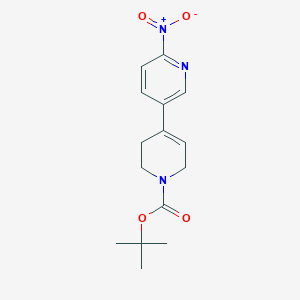 molecular formula C15H19N3O4 B8669196 tert-butyl 4-(6-nitropyridin-3-yl)-5,6-dihydropyridine-1(2H)-carboxylate 