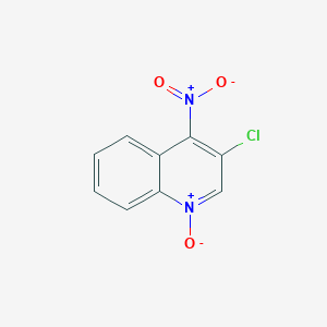 molecular formula C9H5ClN2O3 B086692 Quinoline, 3-chloro-4-nitro-, 1-oxide CAS No. 14100-52-8
