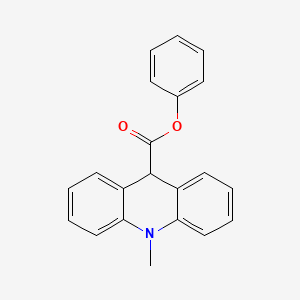 9-Acridinecarboxylic acid, 9,10-dihydro-10-methyl-, phenyl ester