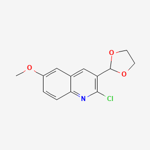 2-Chloro-3-(1,3-dioxolan-2-yl)-6-methoxyquinoline