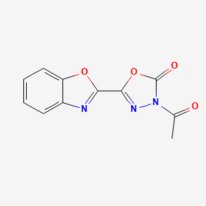 3-Acetyl-5-(1,3-benzoxazol-2-yl)-1,3,4-oxadiazol-2(3H)-one
