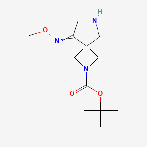 molecular formula C12H21N3O3 B8669332 2,6-Diazaspiro[3.4]octane-2-carboxylic acid, 8-(methoxyimino)-, 1,1-dimethylethyl ester 