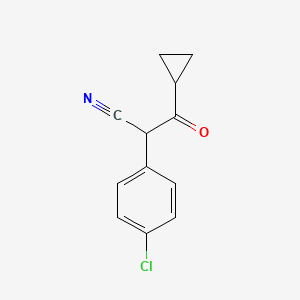 2-(4-Chlorophenyl)-3-cyclopropyl-3-oxopropanenitrile
