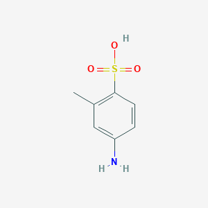 molecular formula C7H9NO3S B086695 4-Amino-2-methylbenzenesulfonic acid CAS No. 133-78-8