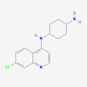 molecular formula C15H18ClN3 B8669514 N-(7-chloroquinolin-4-yl)cyclohexane-1,4-diamine 