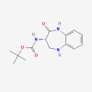 molecular formula C14H19N3O3 B8669685 tert-butyl N-[(3S)-2-oxo-2,3,4,5-tetrahydro-1H-1,5-benzodiazepin-3-yl]carbamate 