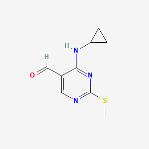 4-Cyclopropylamino-2-methylsulfanyl-pyrimidine-5-carbaldehyde